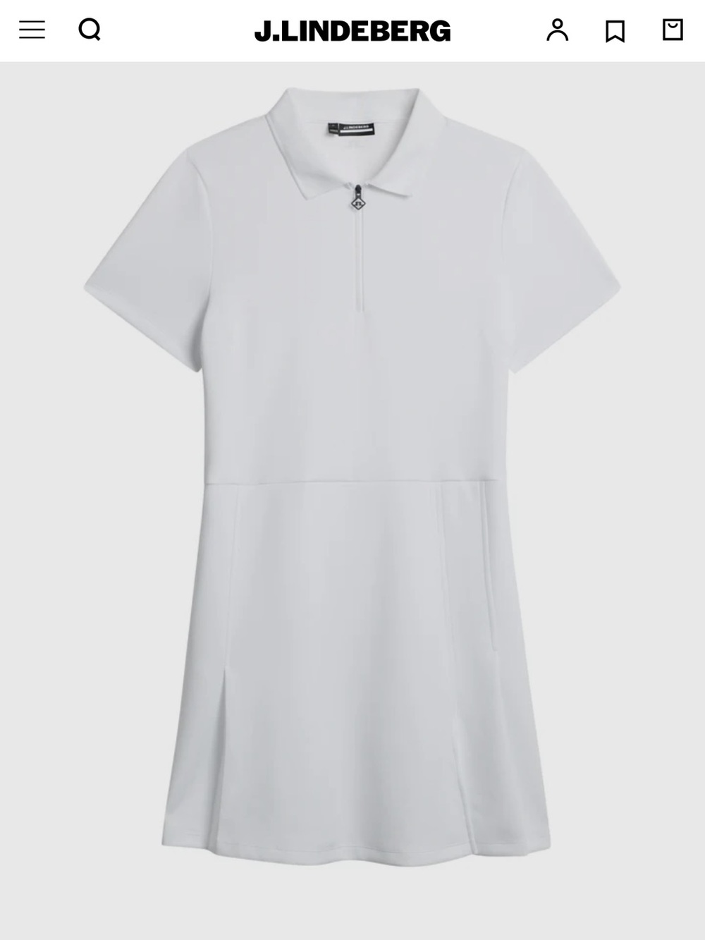 J.Lindeberg White Short-Sleeve Polo Mini Dress